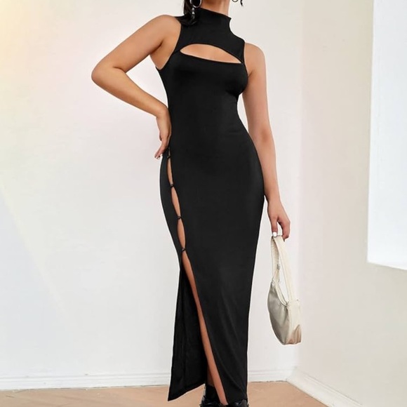 Mock Neck Dress - Picture 1 of 9